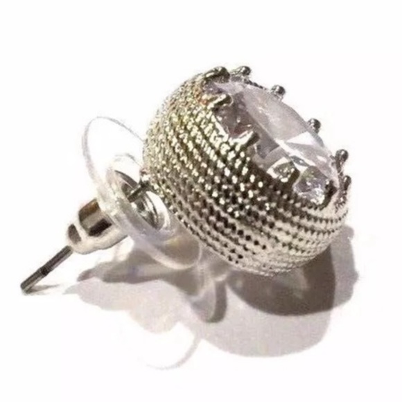 Clear Bezel Austrian Crystal Earrings - Picture 2 of 6